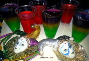 Mardi Gras Jello Shots