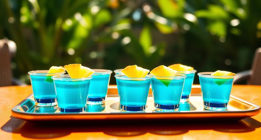 Blue Hawaiian Jello Shots
