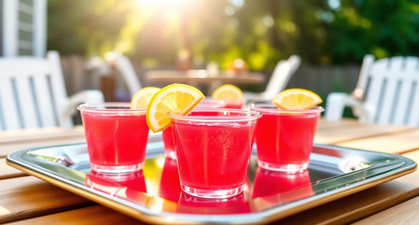 Strawberry Lemonade Jello Shots