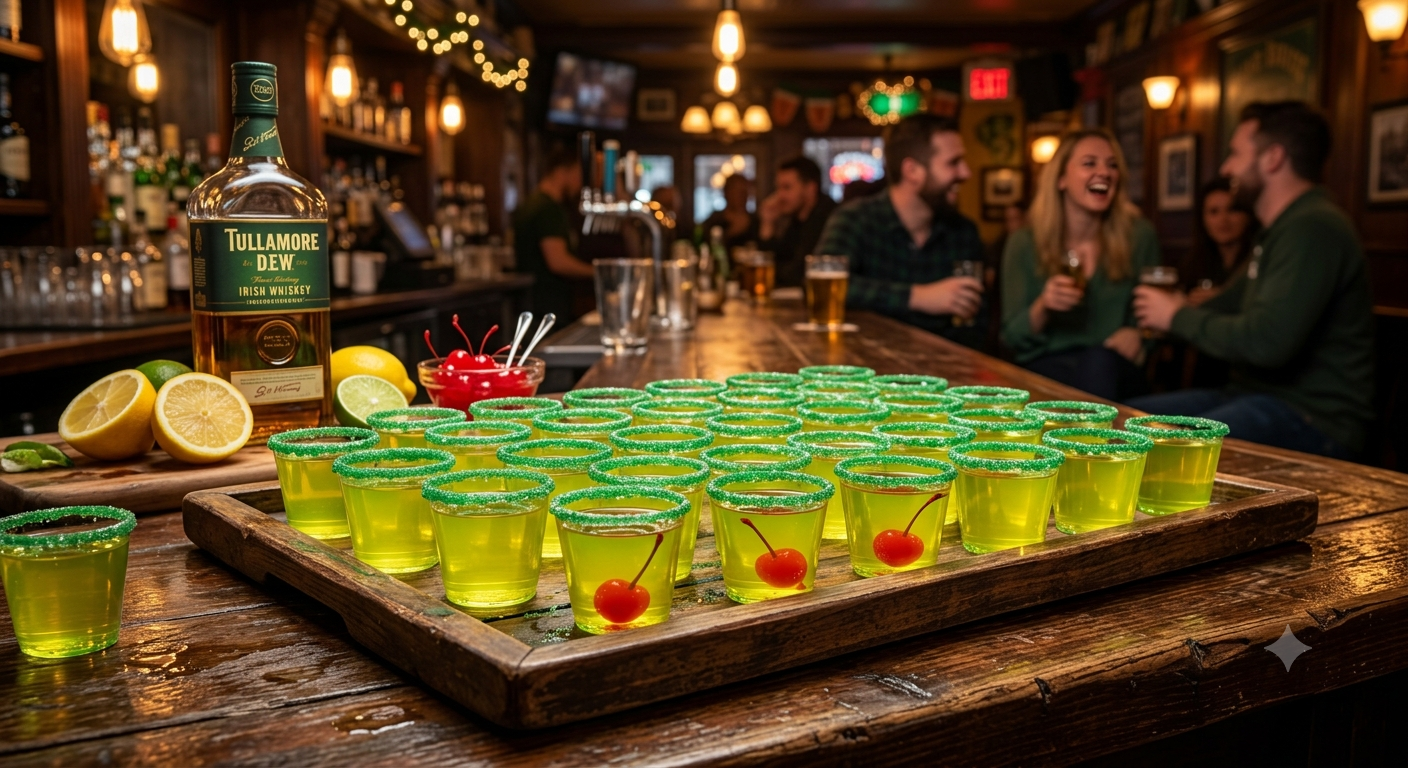 Irish Whiskey Sour Jello Shots