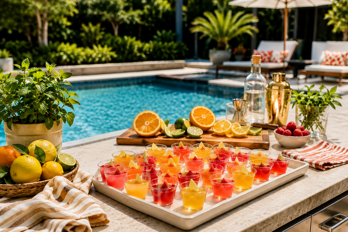 jello shots on a tray