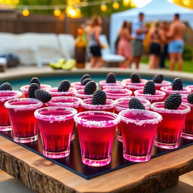 Berry Melon Margarita Jello Shots